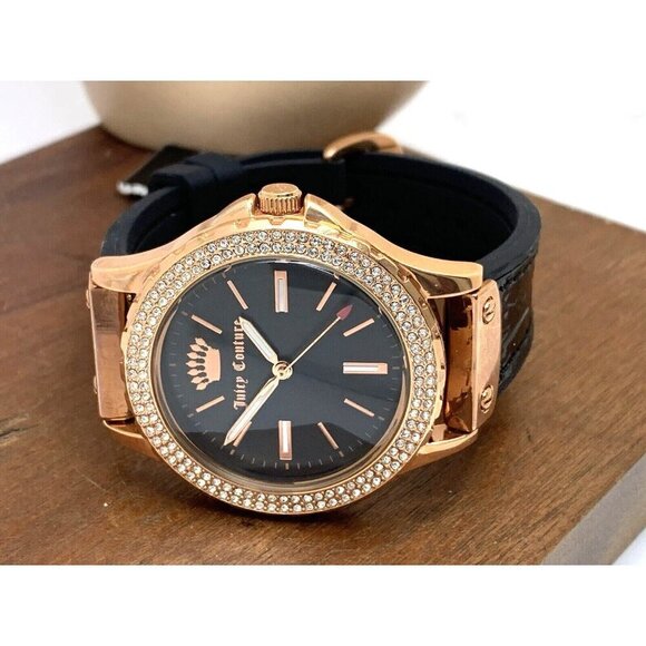 Juicy By Juicy Couture Women\'s Watch JC/1008 Quartz Rose Gold Black Dial 38mm main image 8